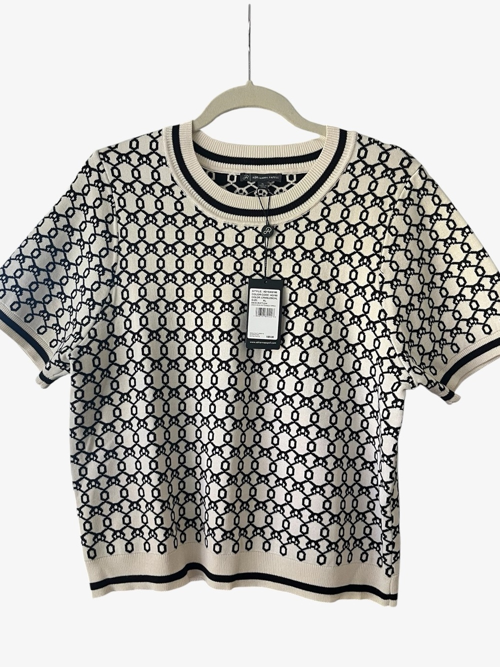 Adrianna Papell Patterned Knit Sweater - NWT- XL